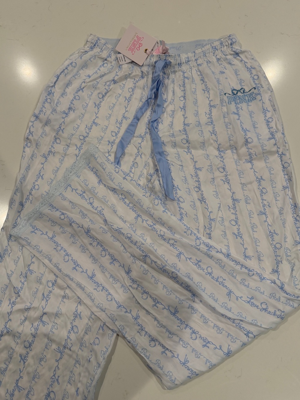 NWT Victoria’s Secret PINK x LoveShackFancy Pajama Pants Size S